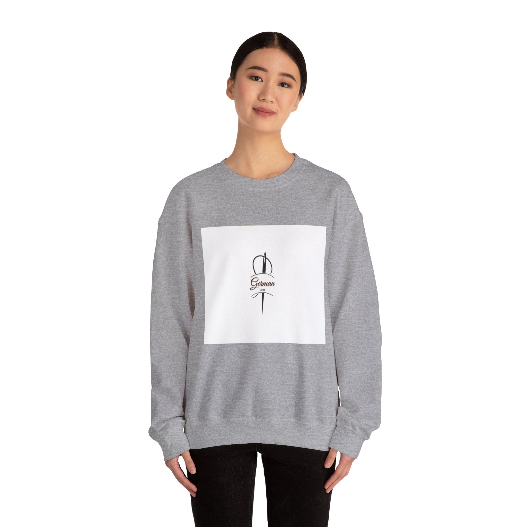 Crewneck Sweatshirt - Dagger & Script "Grimoire" Minimal Tattoo Design
