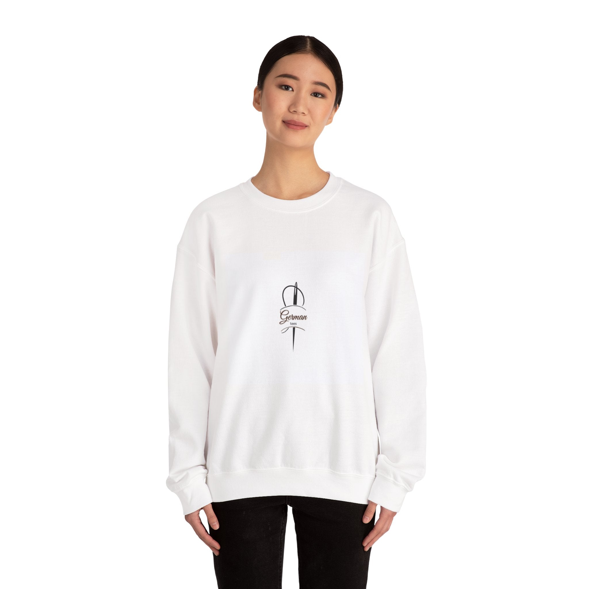 Crewneck Sweatshirt - Dagger & Script "Grimoire" Minimal Tattoo Design